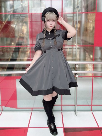 Shadow Hem バイカラーワンピース Shadow Hem バイカラーワンピース