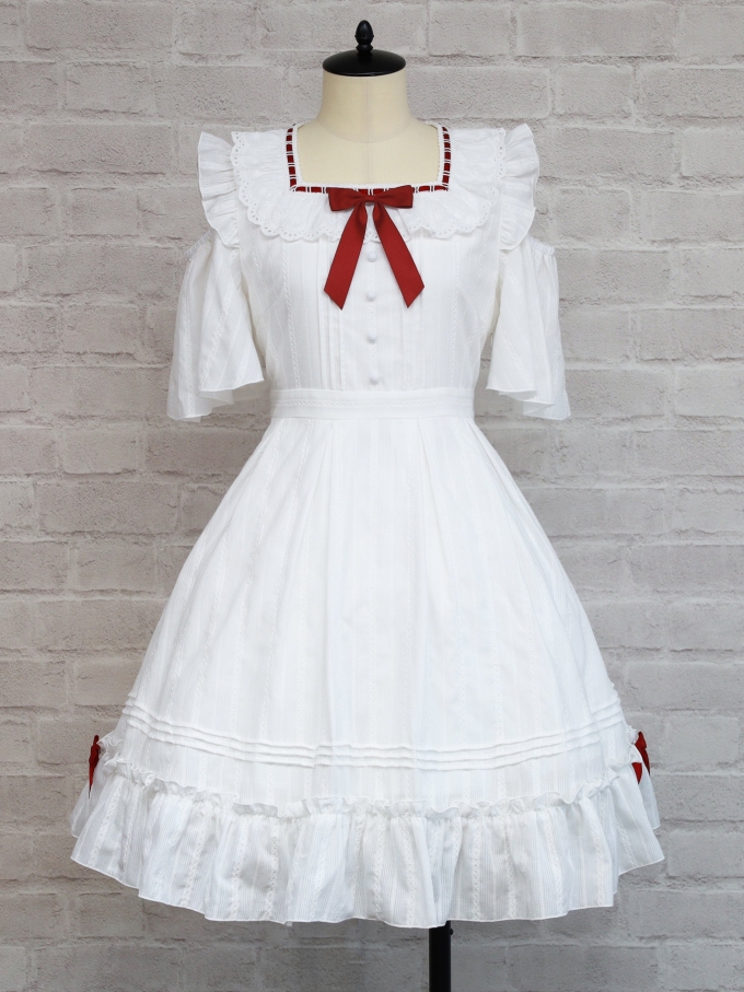 Marchen Cotton フリルワンピース