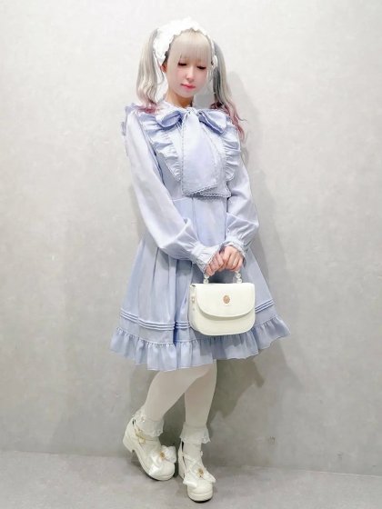 Frill Lace ボウタイワンピース