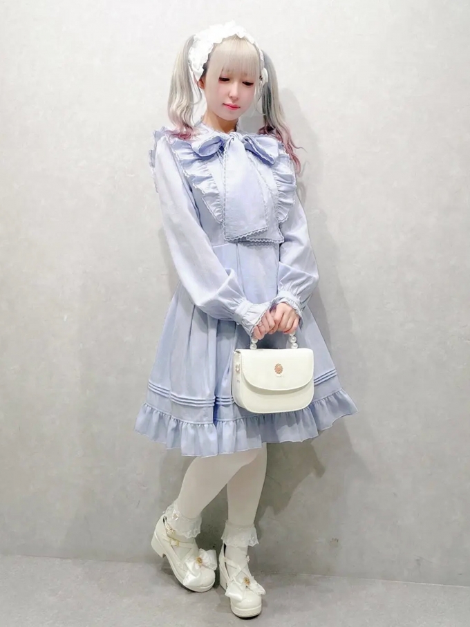 Frill Lace ボウタイワンピース