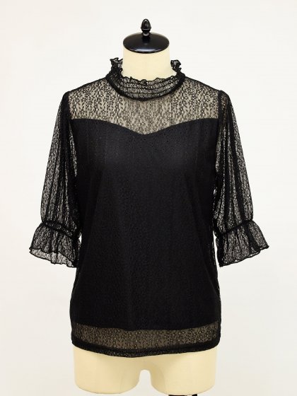 Shirred lace top Shirred lace top
