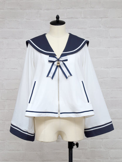 Marchen Marine セーラーポンチョパーカー