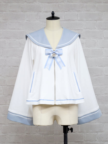 Marchen Marine セーラーポンチョパーカー