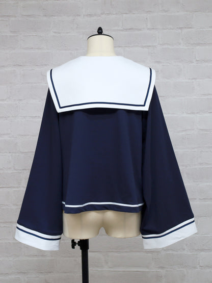 Marchen Marine セーラーポンチョパーカー