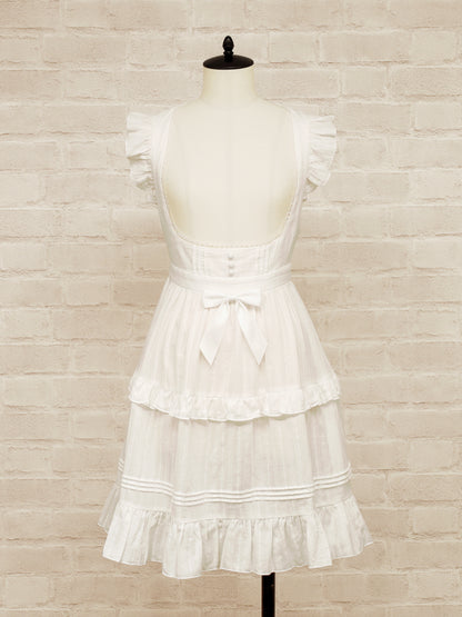Marchen Cotton フリルエプロン