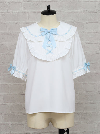 Chērie Lace レースアップブラウス