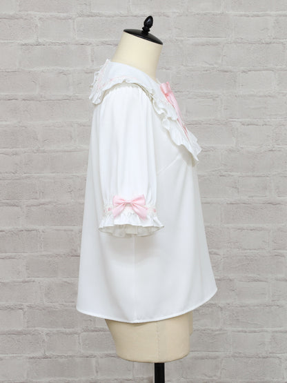 Chērie Lace レースアップブラウス