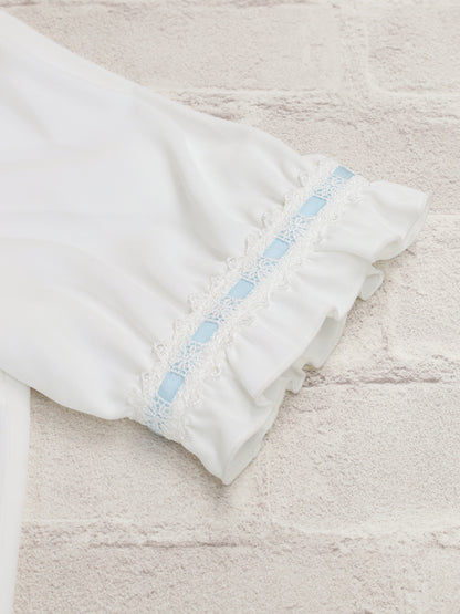 Chērie Lace レースアップブラウス